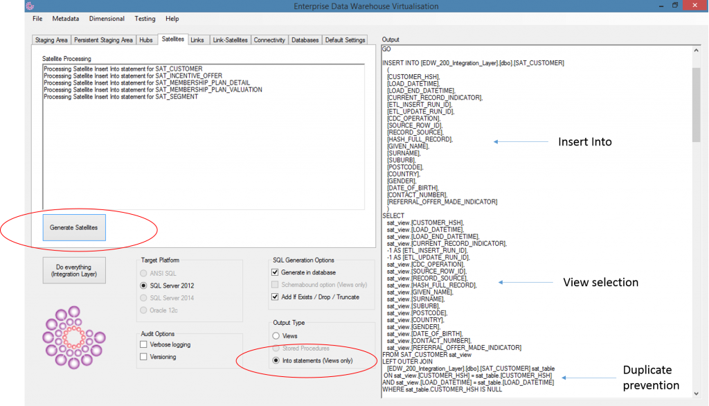 Virtual Satellite Insert Into